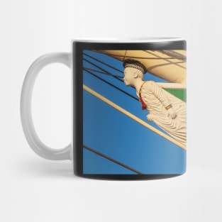 Figurehead, sailing ship, Rickmer Rickmers, Hamburg, evening, evening light Mug